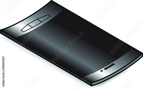 A curved mobile / cellular / smartphone.