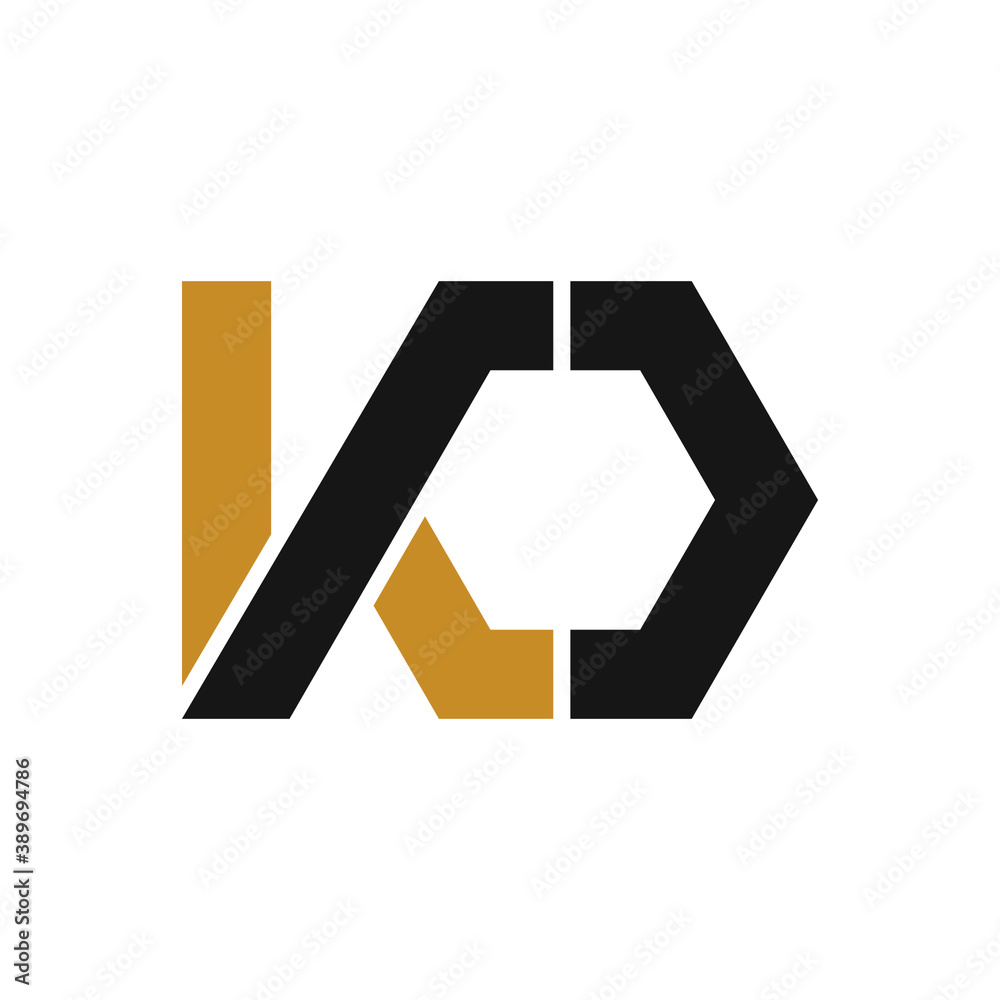 Obraz Initial letter ko logo or ok logo vector design template fototapeta, plakat