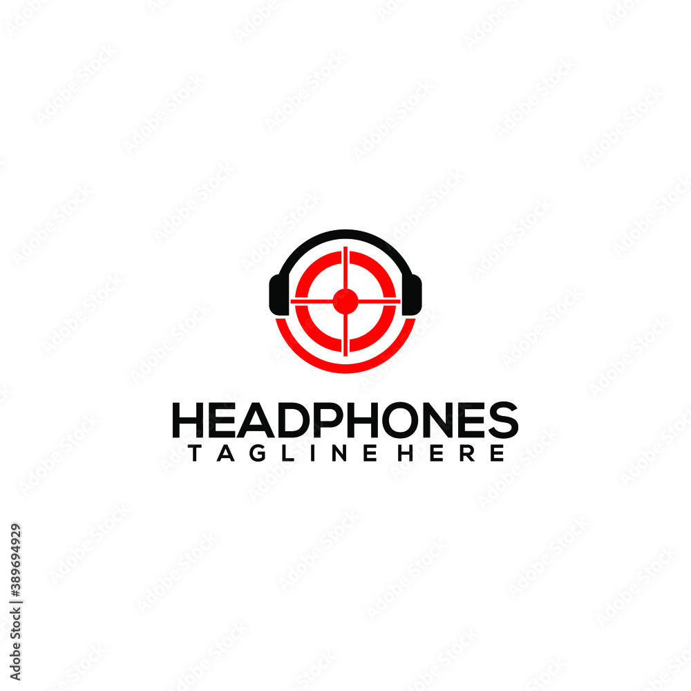 Headphone logo template vector Headphone logo template vector