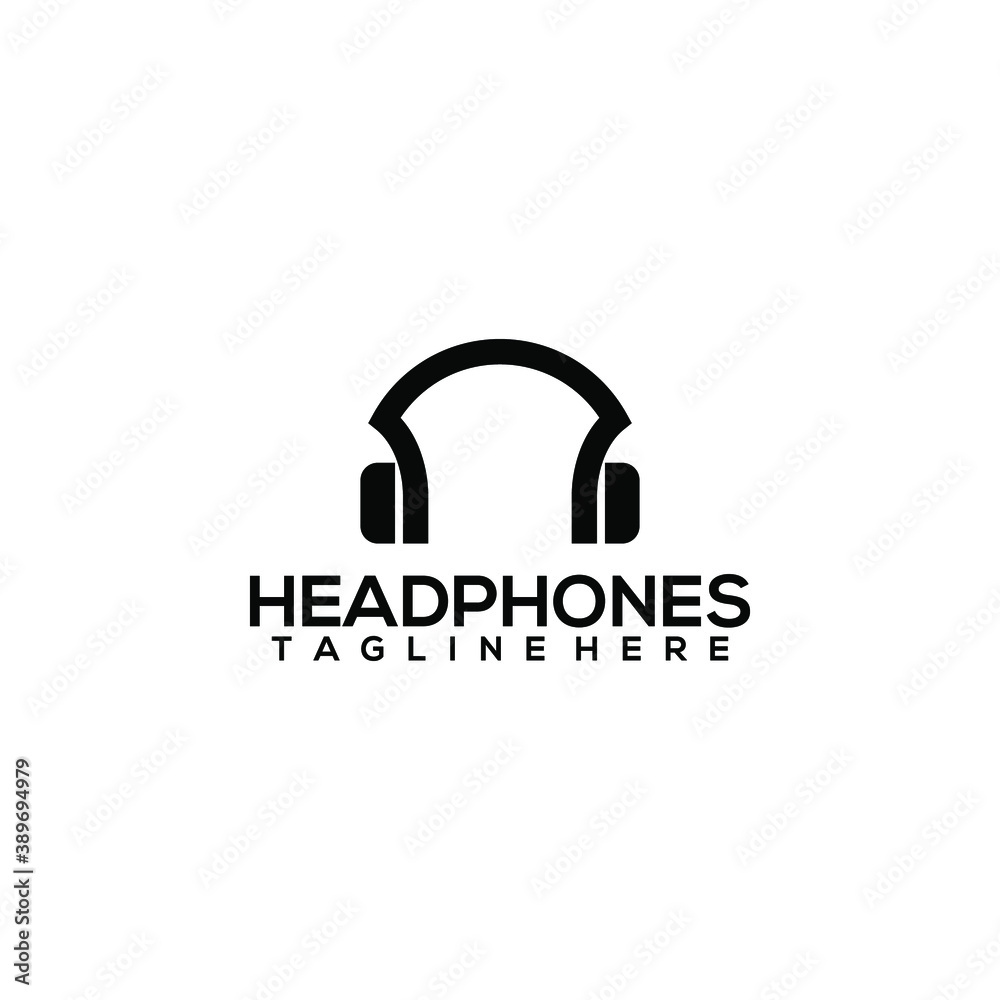 Headphone logo template vector Headphone logo template vector