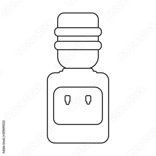 Water cooler vector icon.Outline vector icon isolated on white background water cooler.