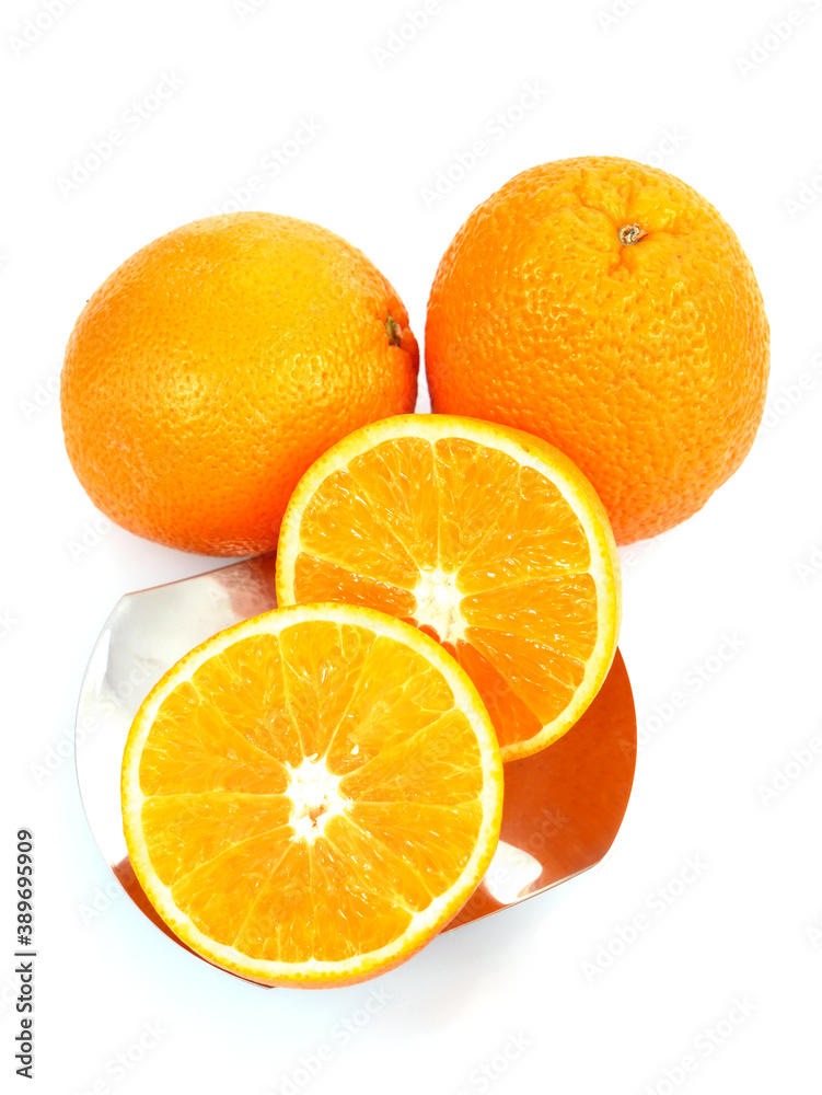 Juicy oranges isolated on a white background. Juicy oranges isolated on a white background.