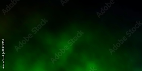 Dark Green, Red vector texture with cloudy sky.