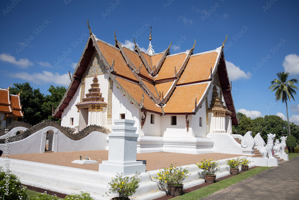 Obraz premium View of Wat Phumin in Nan Thailand