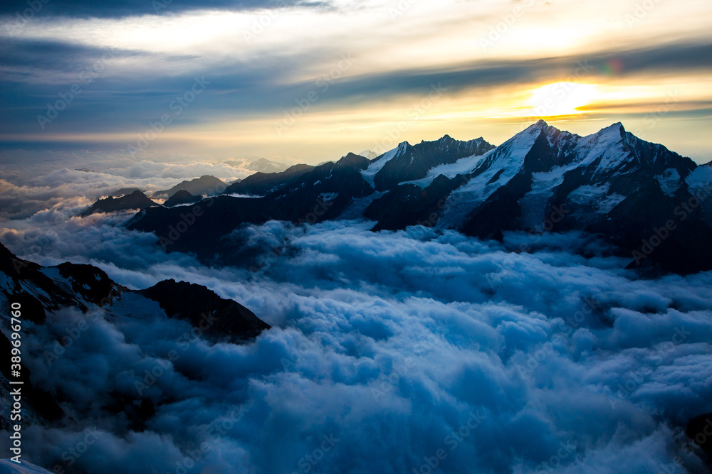 Mountains above the clouds