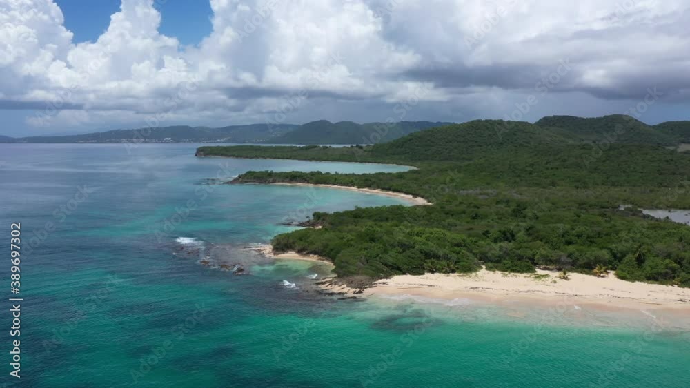 Aerial view of a beach in Martinique popular touristic destination holiday dream island sunny day Aerial view of a beach in Martinique popular touristic destination holiday dream island sunny day