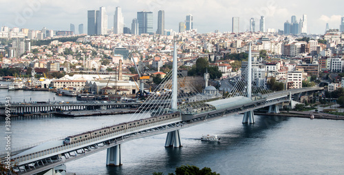 Metro bridge across the Golden Horn, Turkey, Istanbul photo