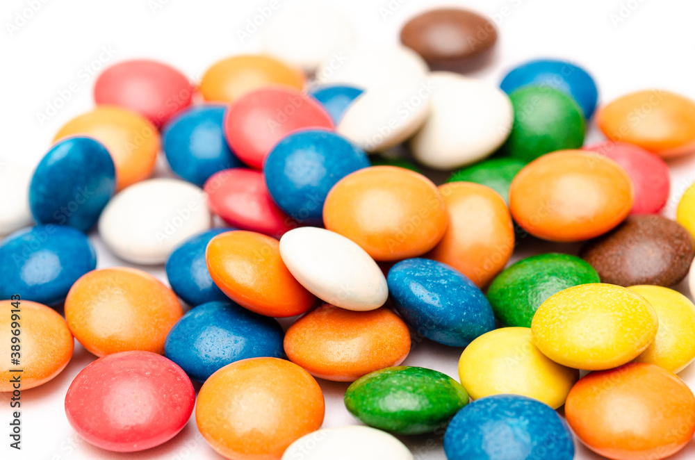 Lots of colorful delicious chocolates, closeup Lots of colorful delicious chocolates, closeup