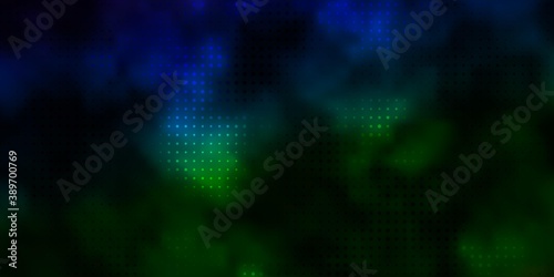 Dark Blue, Green vector layout with circles.