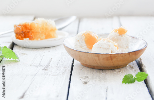 Honigeis Eiscreme Eis Kugeleis Honig
