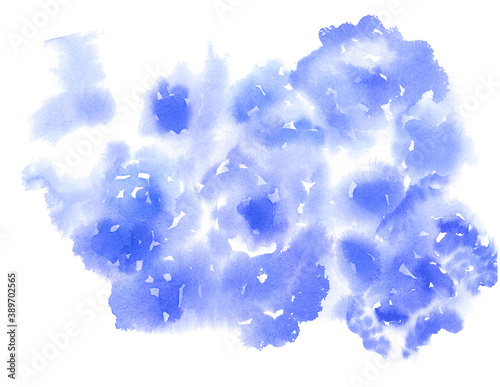 watercolor texture blue abstraction background stains splash