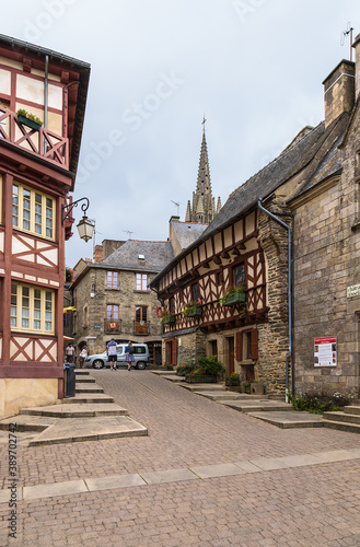 Josselin, France. One of the streets in the old town