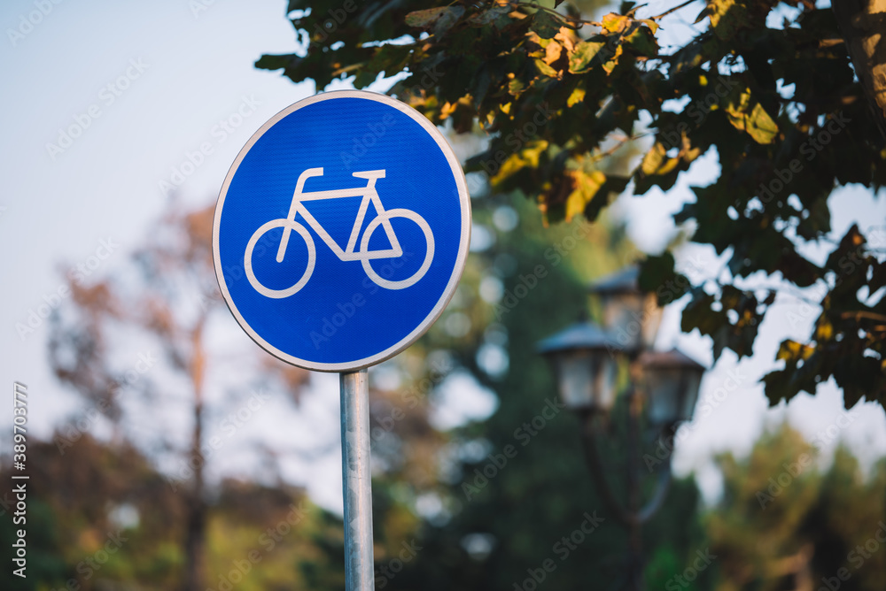 Bicycle line sign