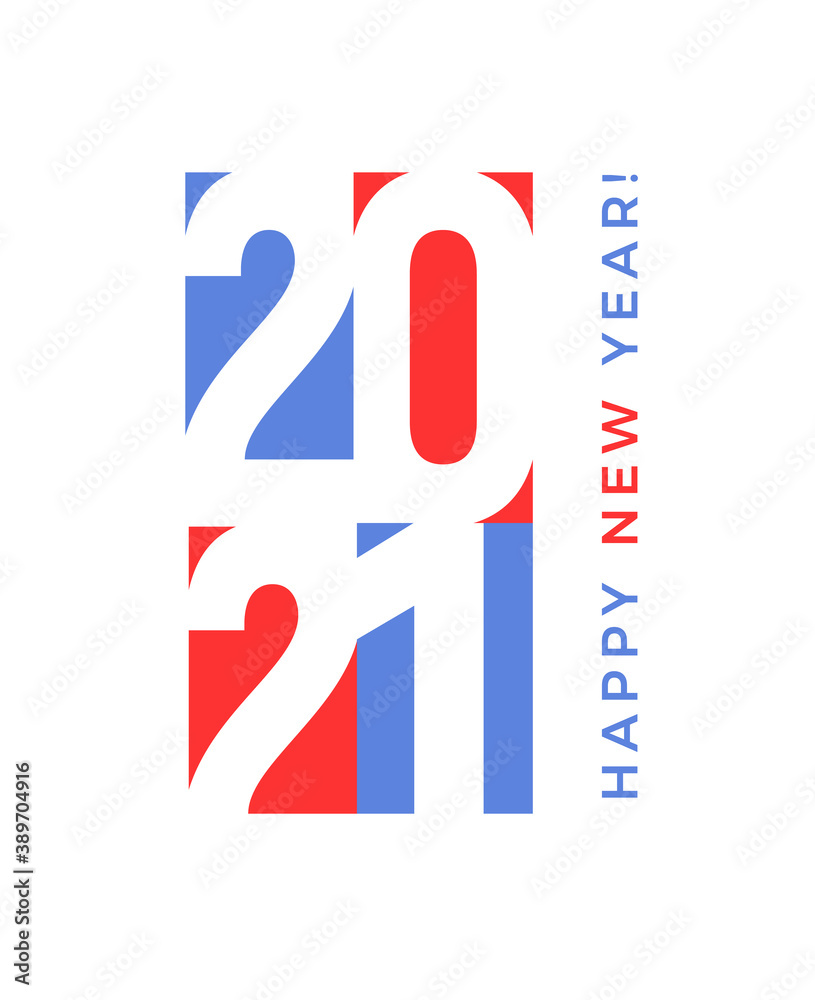 2021 logo concept, Happy New Year poster template, vector illustration. 2021 logo concept, Happy New Year poster template, vector illustration.