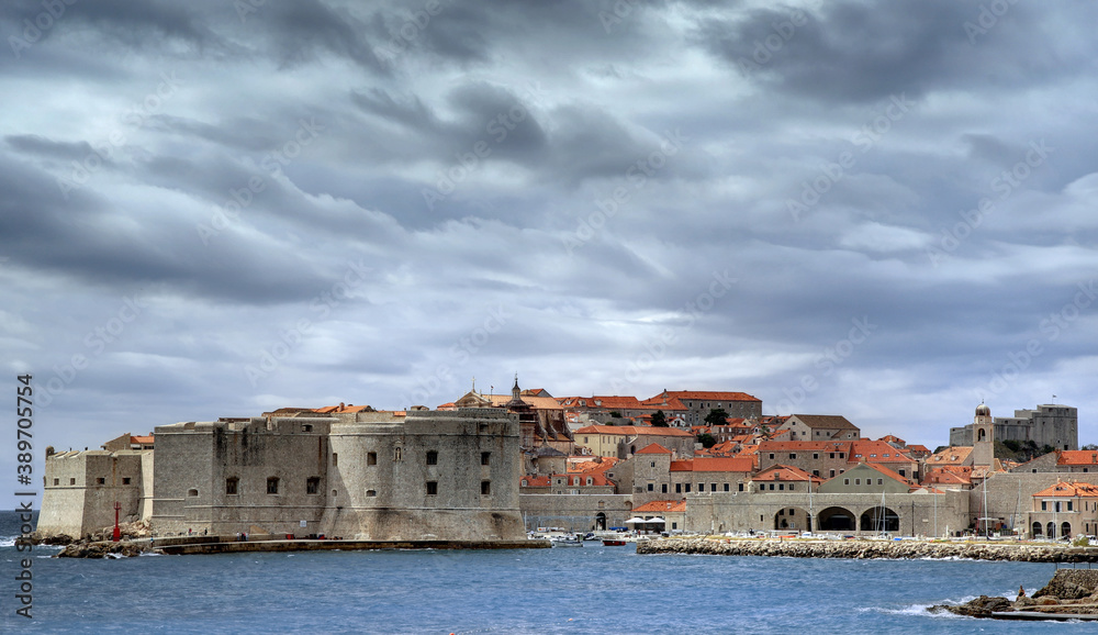 Cloudy sky over Dubrovnik