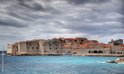 Fototapeta Naklejka Na Ścianę i Meble -  Cloudy sky over Dubrovnik