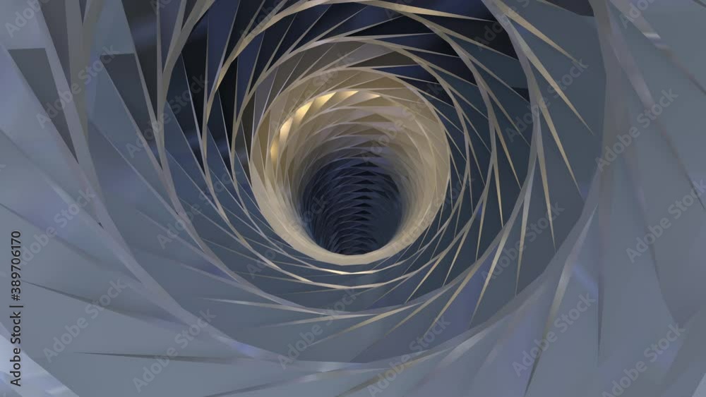 4k video of abstract futuristic speed tunnel warp.