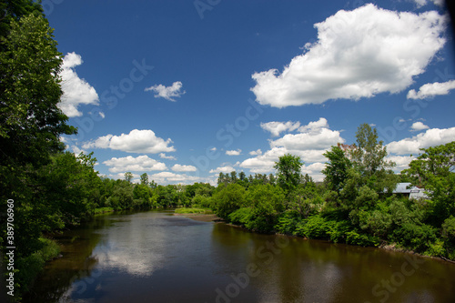 View of a muddy Lamoille River