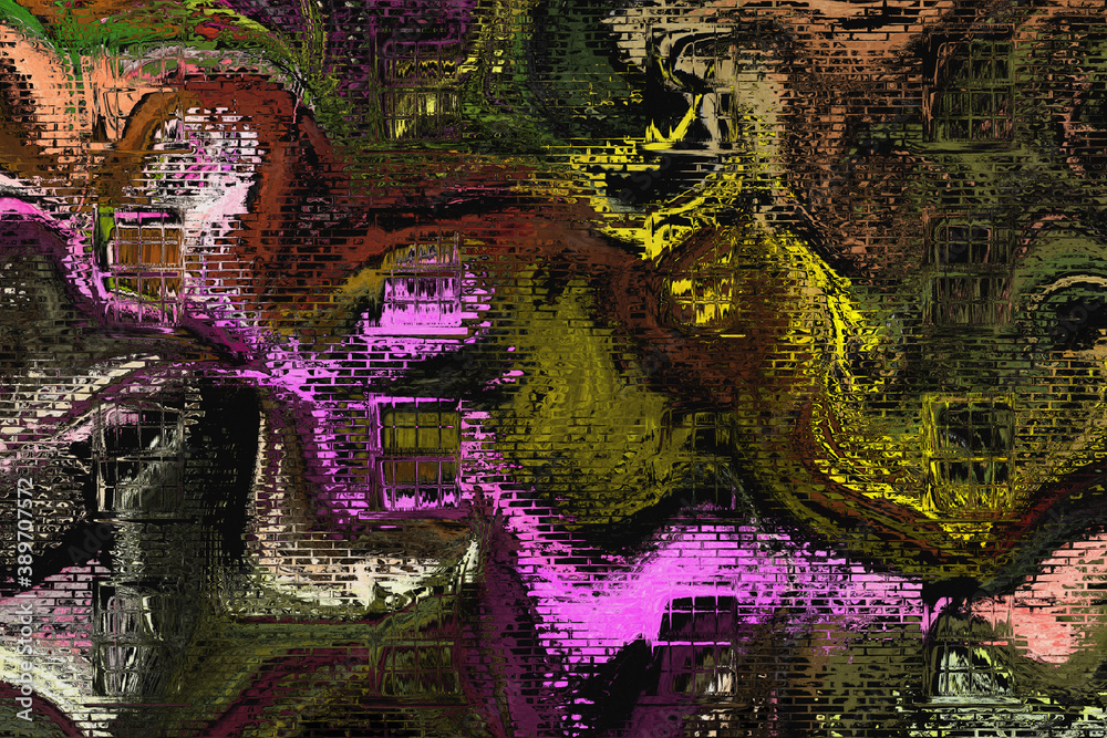 Naklejka premium Background paint brush- abstract wallpaper pattern. Art drawing-