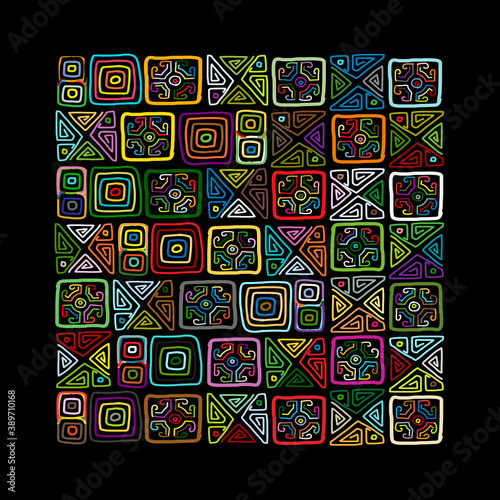 Ethnic handmade ornament for your design