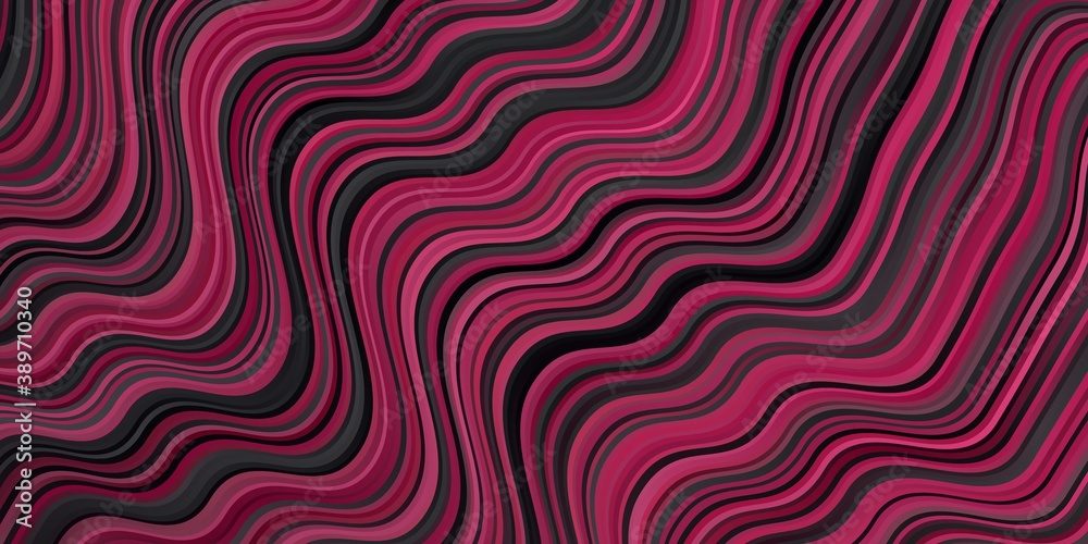 Dark Pink vector backdrop with curves.