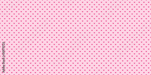Hand drawn holiday background with hearts. Seamless pattern. Valentine's day