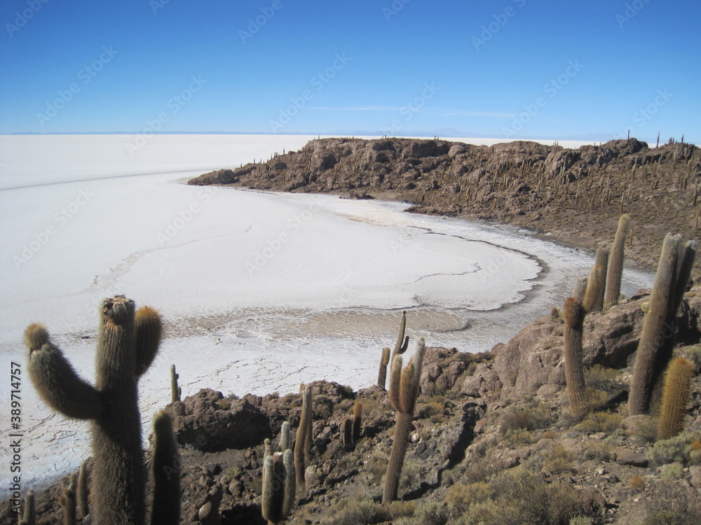 The vast and open landscapes of Salar de Uyuni and Lake Titicaca in Bolivia, South America