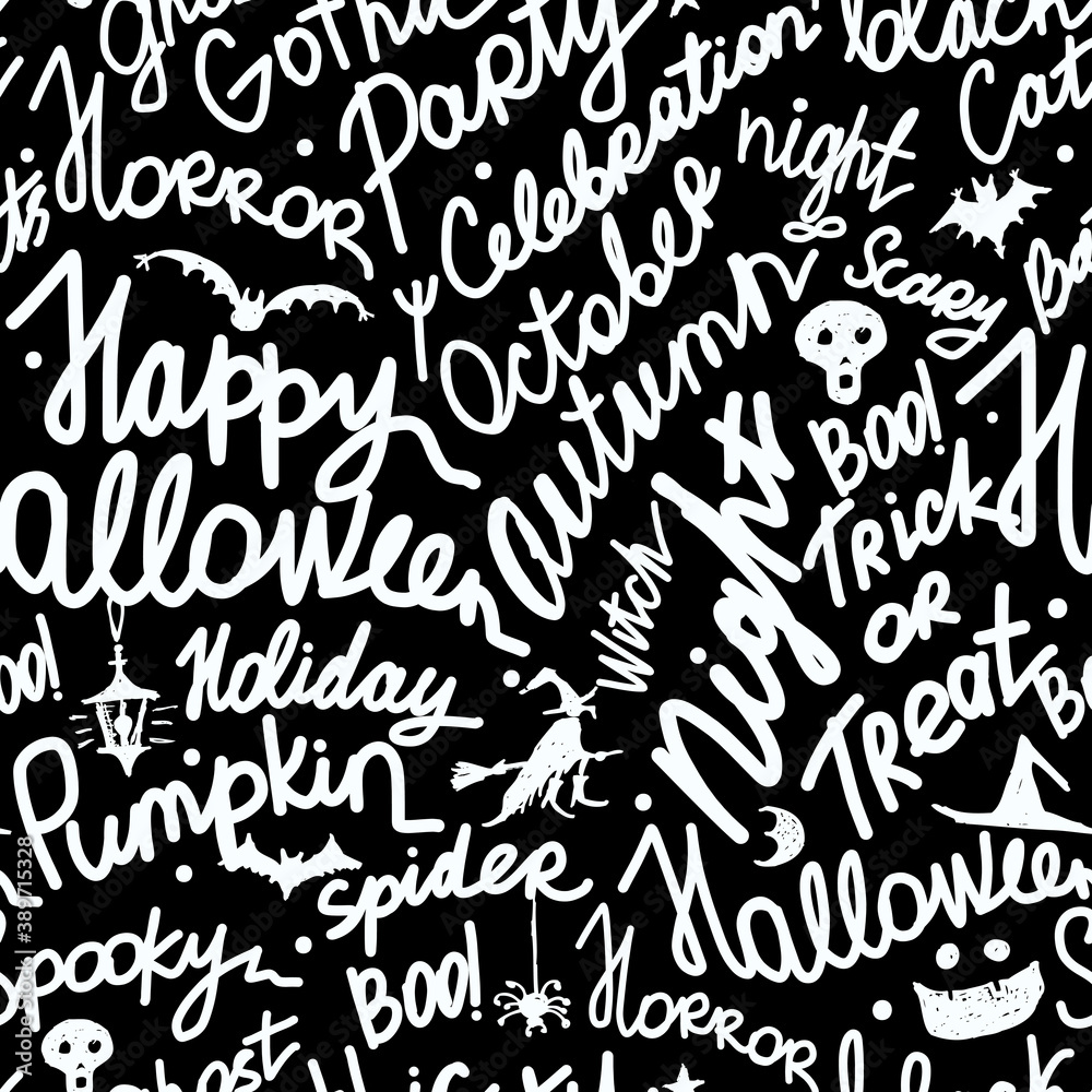 Halloween seamless pattern for your design Halloween seamless pattern for your design
