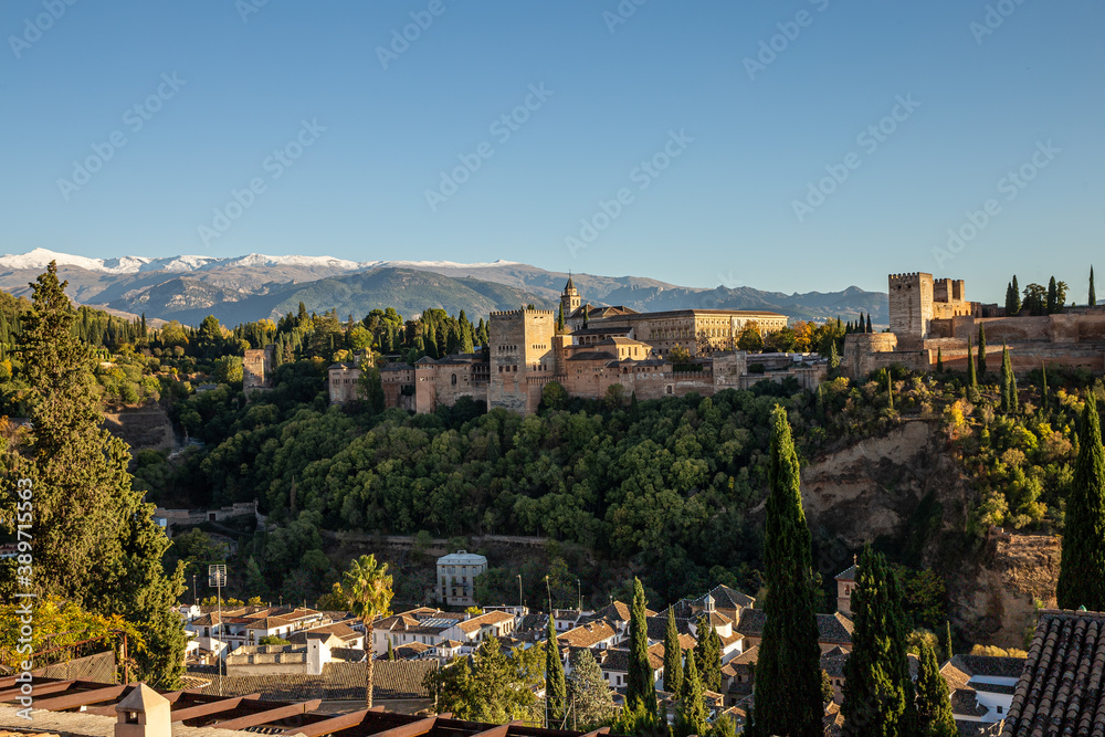 Ancient arabic fortress of Alhambra, Granada, Spain.
