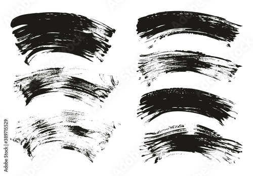 Flat Fan Brush Thin Curved Background Mix High Detail Abstract Vector Background Mix Set 