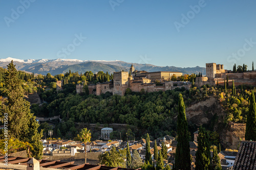 Ancient arabic fortress of Alhambra, Granada, Spain. 