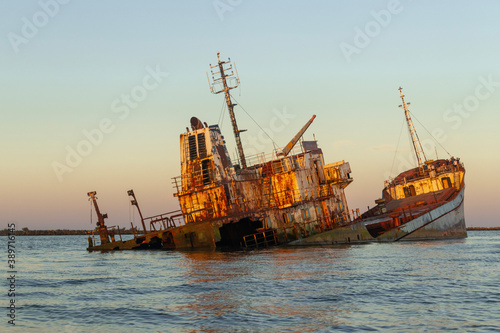 shipwrek in the sea © Ioan