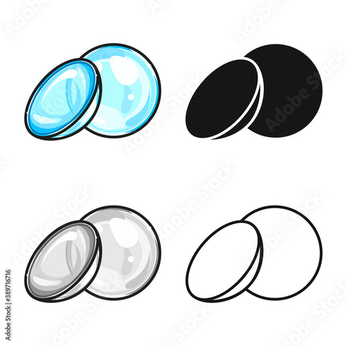 Vector design of lense and contact logo. Web element of lense and optical stock symbol for web.