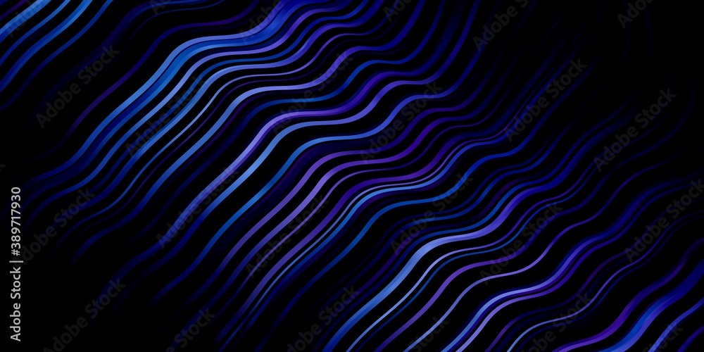 Dark Pink, Blue vector backdrop with bent lines.