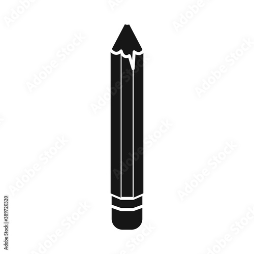 Vector design of pencil and draw icon. Web element of pencil and wood vector icon for stock.