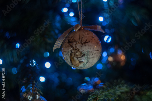 christmas gift with deer