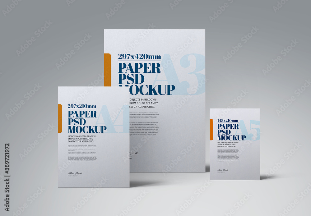 Fillet Template Flyer and Poster Mockups Stock Template | Adobe Stock
