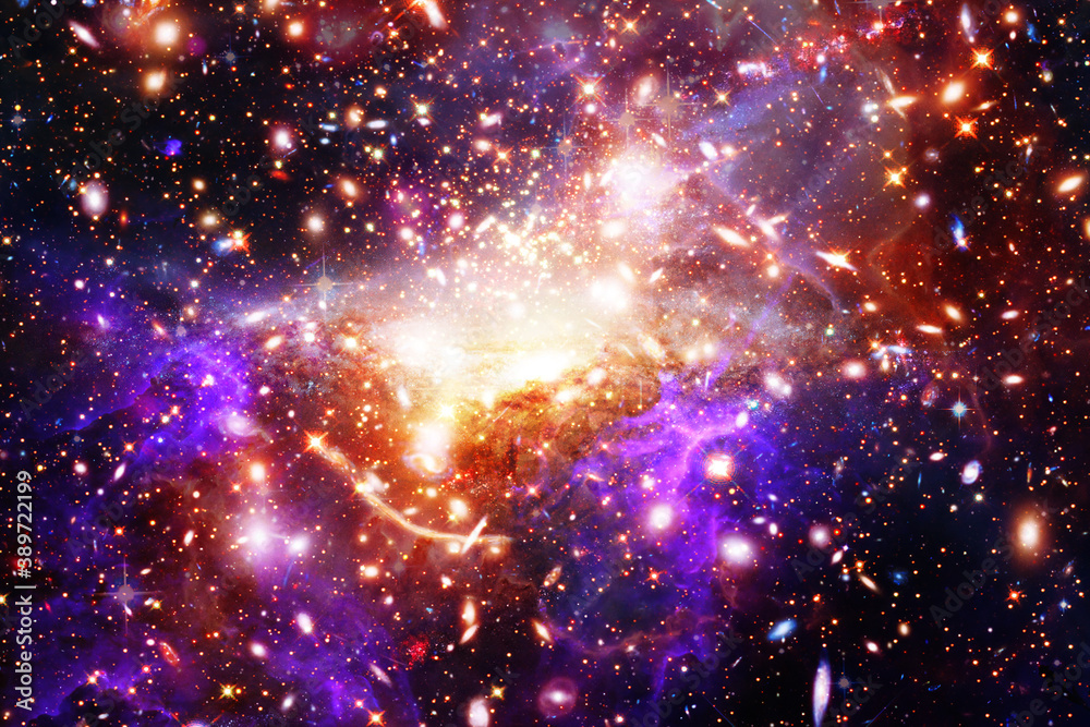 Marvelous galaxy, nebula and stars. The elements of this image furnished by NASA.