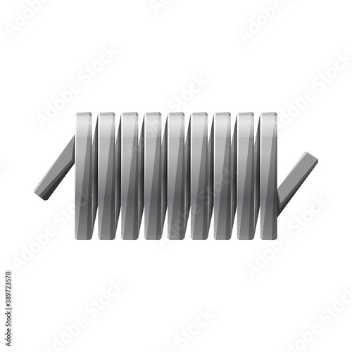 Vector design of detail and coil symbol. Web element of detail and energy vector icon for stock.