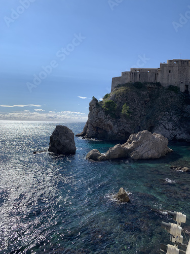 Amazing view on a sunny day on the Adriatic Sea. Ciffs