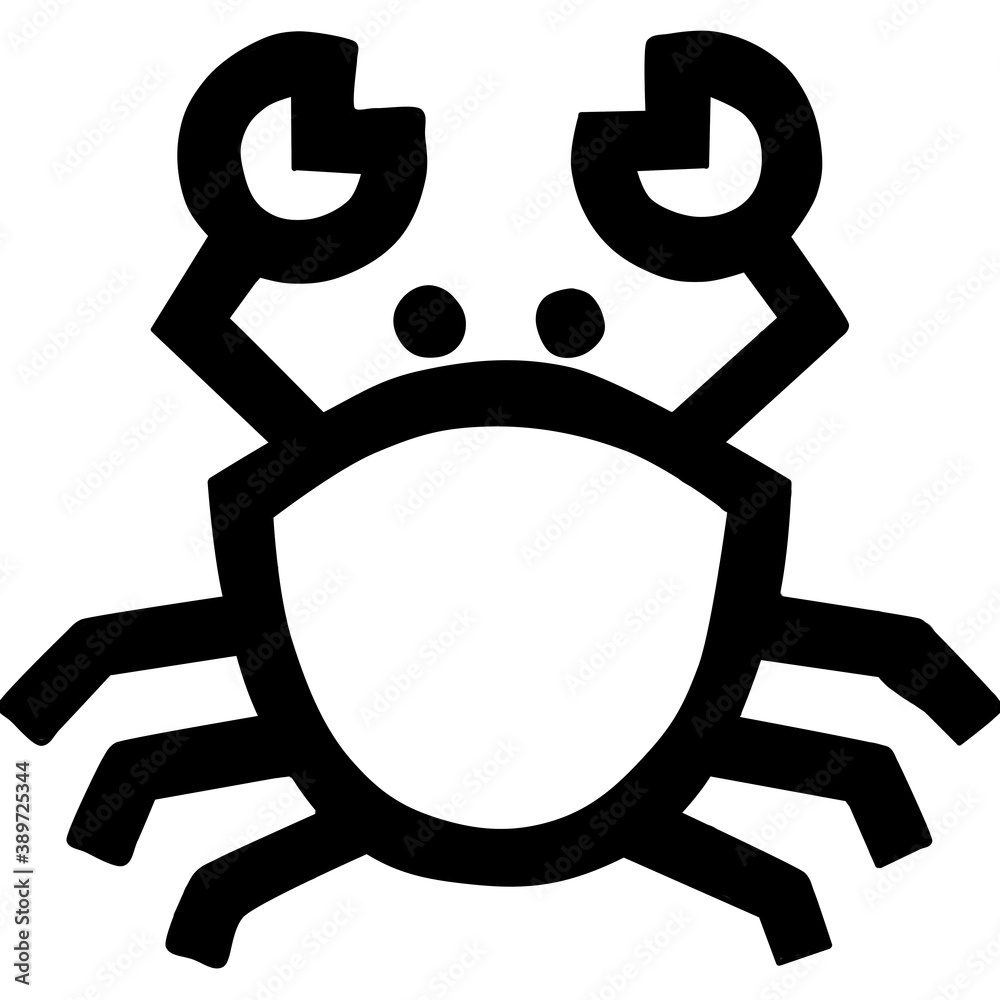 Crab silhouette. Crab Logo. Isolated crab on white background. Cartoon crab seafood illustration. Crab silhouette. Crab Logo. Isolated crab on white background. Cartoon crab seafood illustration.