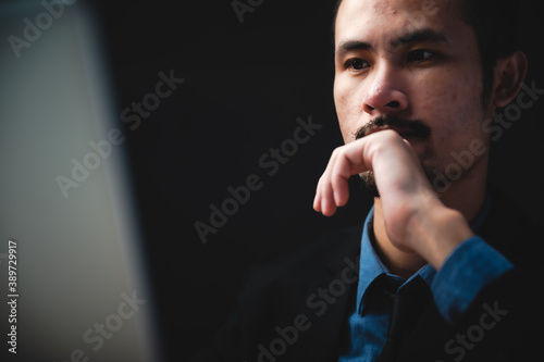 businessman black suit, uni...