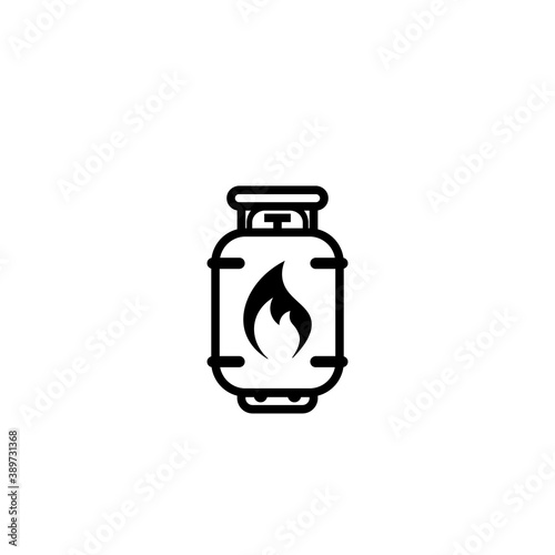 Propane gas tank line icon. Clipart image isolated on white background.