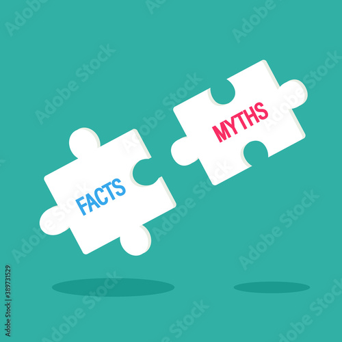 Fact or Myth concept. Clipat image.