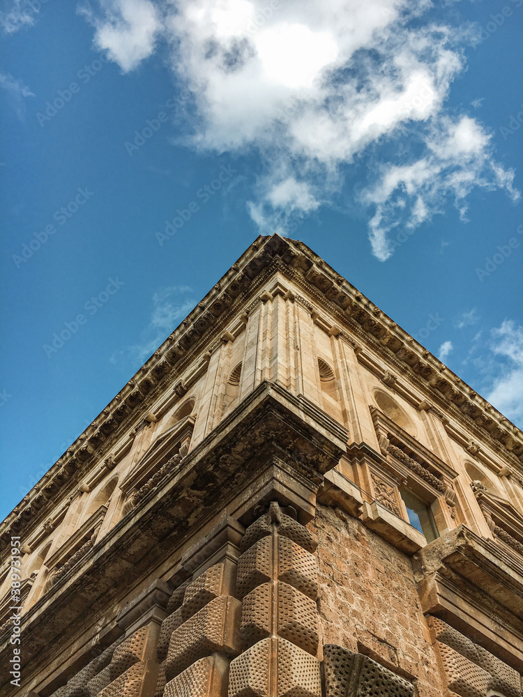 old house with blue sky