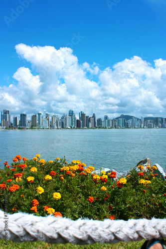 CAMBORIU, SANTA CATARINA, BRAZIL. Panoramic view of Camboriu city in the south of Brazil. Skyline. photo