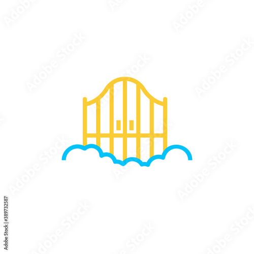 Heaven gate icon. Clipart image isolated on white background.