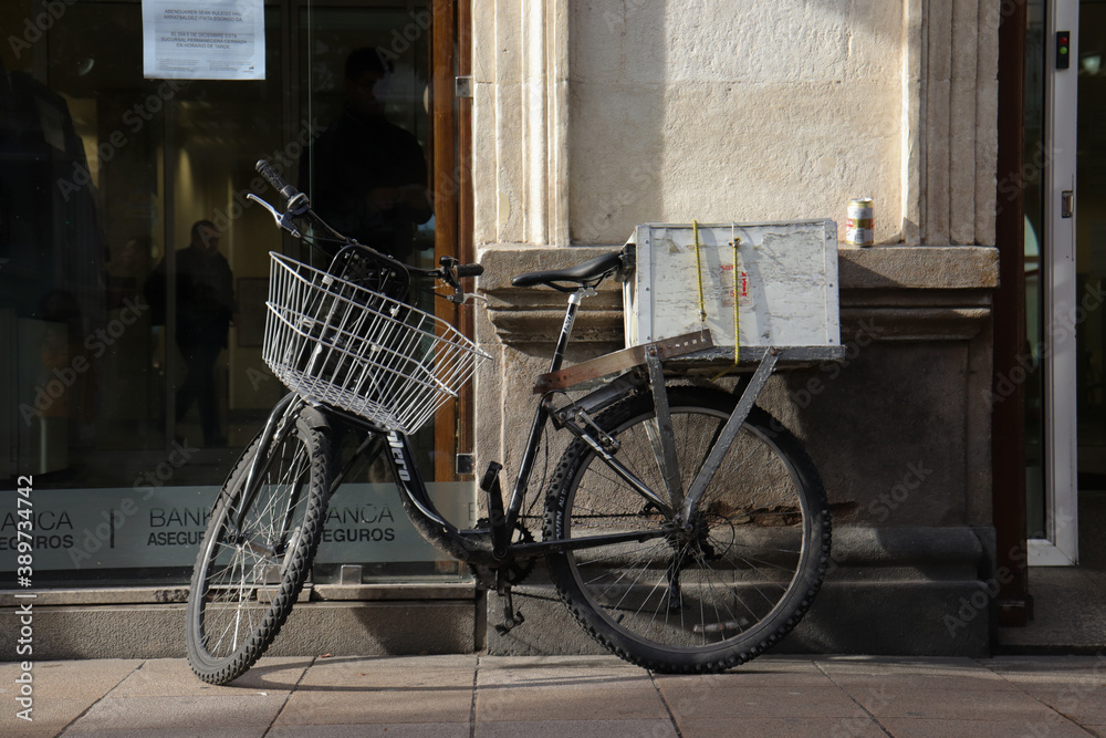 a bicycle waiting for his owner in Vitoria