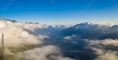 Flying the drone over the alps @ San Bernadino, Italy photo