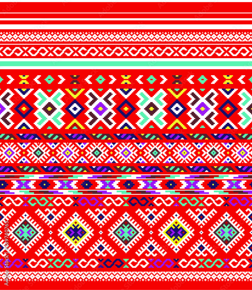 Seamless vector pattern with tatar ornament. Eastern stylish abstract background. Colorful flat oriental texture for wrapping Seamless vector pattern with tatar ornament. Eastern stylish abstract background. Colorful flat oriental texture for wrapping